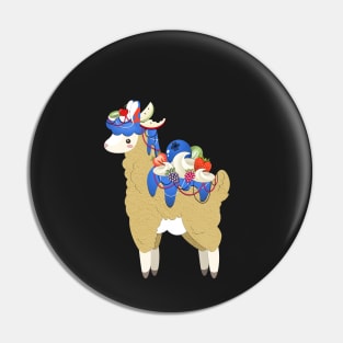 Fruit Tart Llama Pin