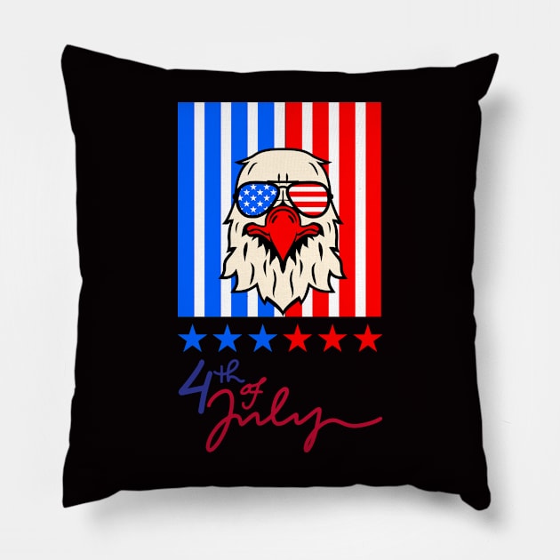 4 of July usa independence day Pillow by Nasromaystro