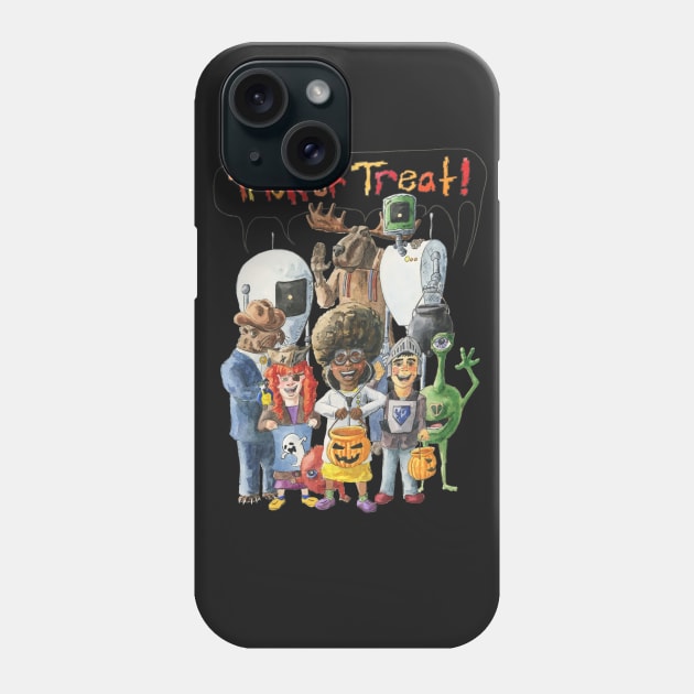 Happy Halloween from SuZie's WarBots Phone Case by seangreenbergart