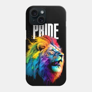 LGBTQ+ Gay Pride Month: Proud Lion on a Dark Background Phone Case