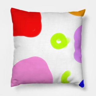 Colorful watercolor abstract balls art Pillow
