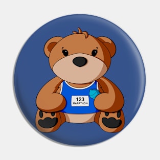 Marathon Teddy Bear Pin