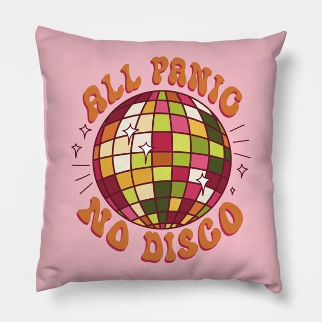 All Panic No Disco Pillow by PepperLime