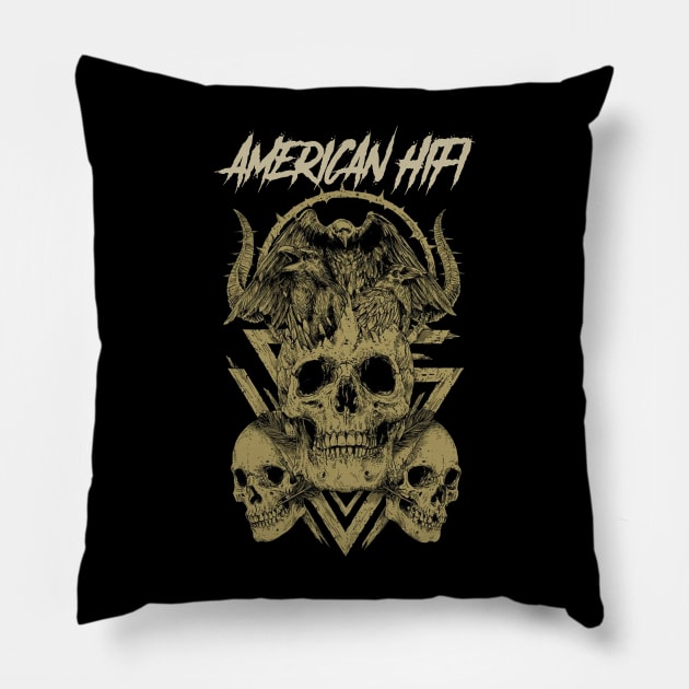 AMERICAN HIFI BAND Pillow by Angelic Cyberpunk