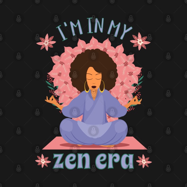 Zen Era Afro Woman Meditating by SevenBearsDesigns