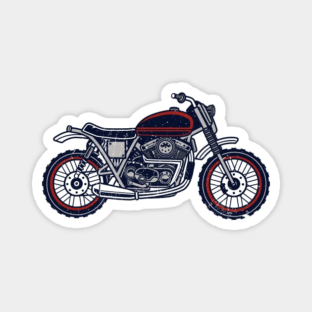 Cool Vintage Motorcycle Magnet by LineXpressions