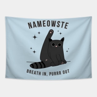 Nameowste Cat Yoga Funny Tapestry