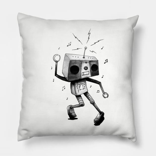 Radio Dance Pillow by redblackberries