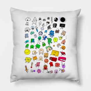 BFDI All Characters (Transparent) Pillow