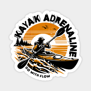 Kayak Adrenaline Go With Flow - Kayaking Magnet