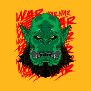 War Craft Orc Head with Background T-Shirt