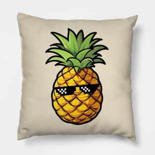 Funny Pineapple with Sunglasses Pillow