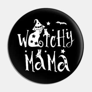 Witchy Mama (White) Pin
