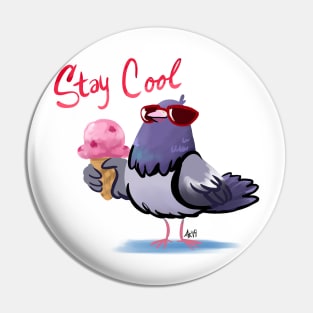 New York Icon: Cool Pigeon Pin