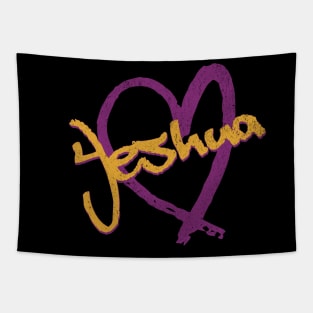 I Love Yeshua Vintage 80's & 90's Purple and Dijon Tapestry