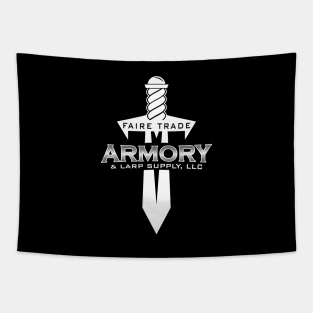 Faire Trade Armory & LARP Supply logo white Tapestry