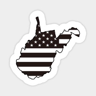 Black and White Flag West Virginia Magnet