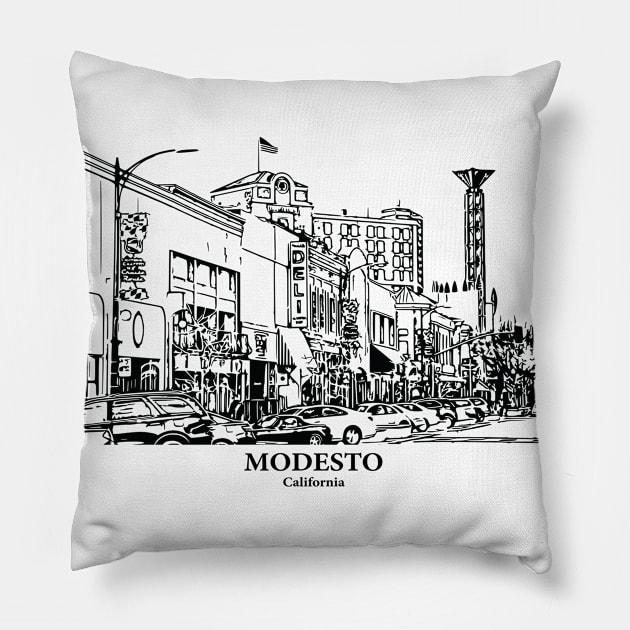 Modesto - California Pillow by Lakeric