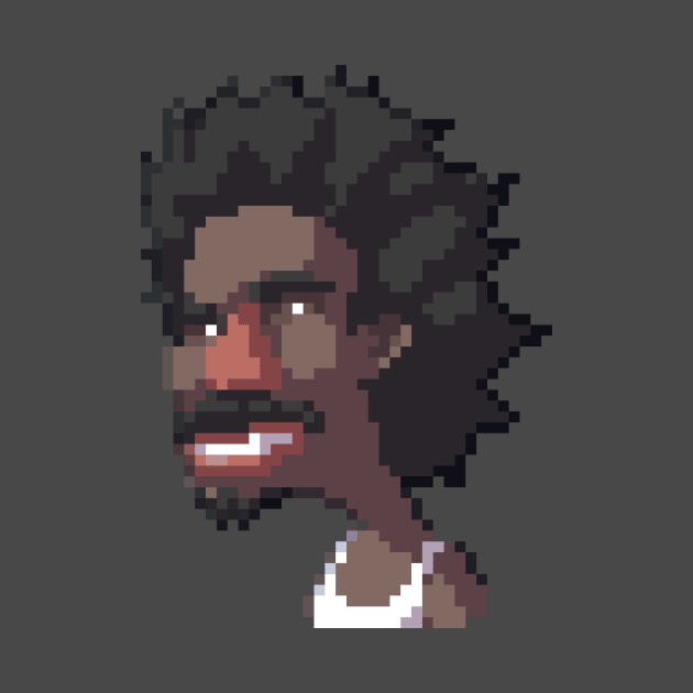 Crabman portrait in pixelart by lrtvri