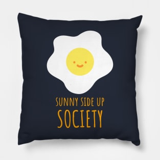 Smiling Sunny Side Up Egg Society Pillow