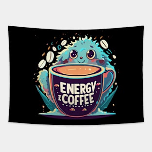 Energy = More Coffee Squared Tapestry