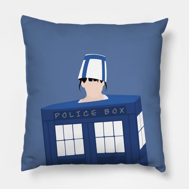 syd in police box costume Pillow by brendalee