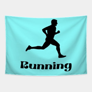 Man Running for fitness Tapestry