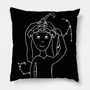 Scorpio girl Pillow