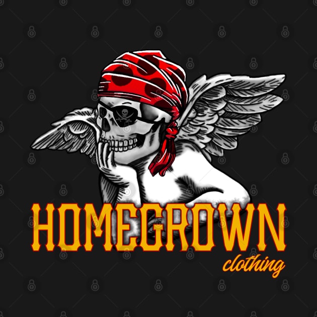 Homegrown Pirate Skull Angel Logo by HomegrownClothing