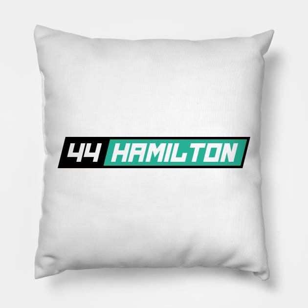 Lewis Hamilton 44 F1 Driver Pillow by petrolhead