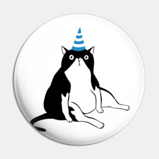 Cat in a Birthday Hat Pin