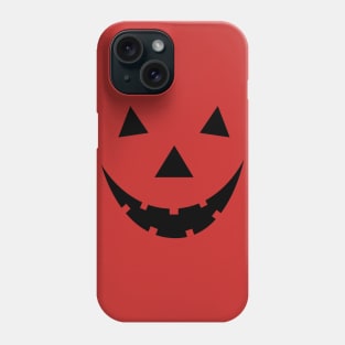 Black halloween pumpkin face Phone Case