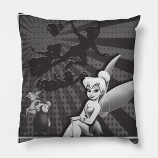 Too fly tinkerbell BW Pillow