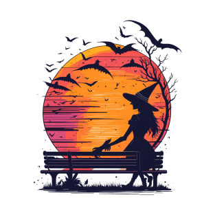 Witch Enjoying Sunset T-Shirt