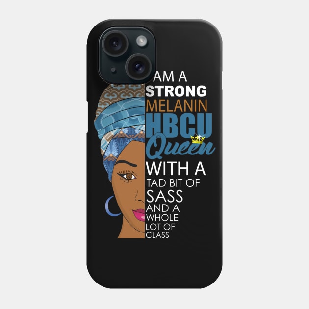 Melanin HBCU Black Queen Phone Case by blackartmattersshop