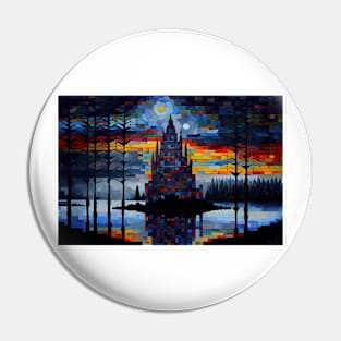 Mondrian Castle Pin