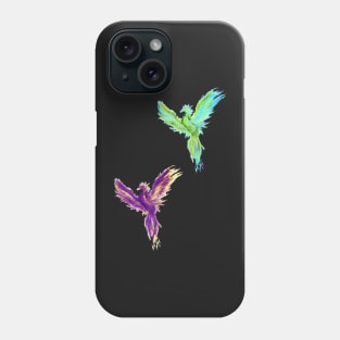 purple/blue phoenix Phone Case