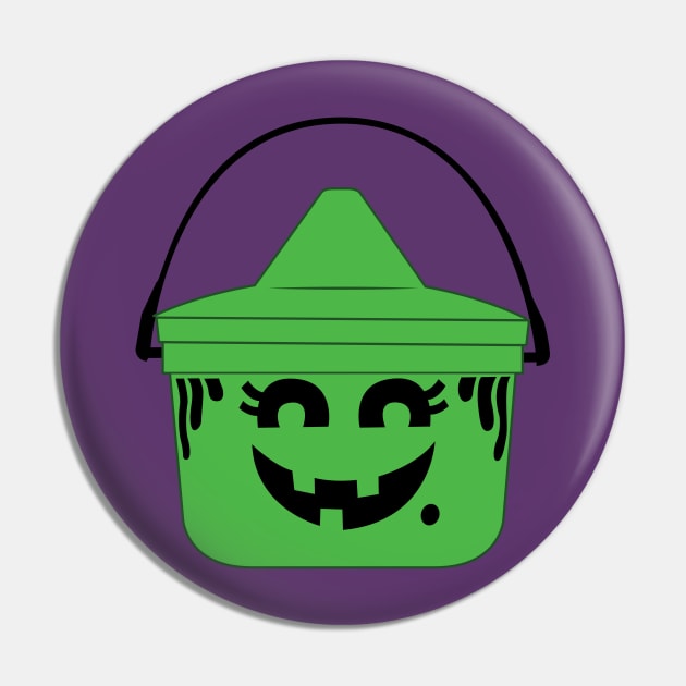 Halloween McBoo Pail | Witch Full Color Pin by looeyq
