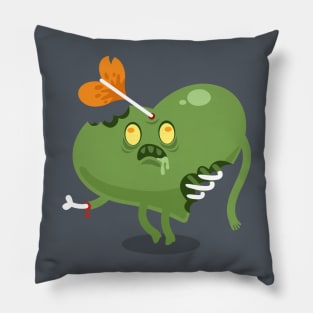 Valentines Zombie Heart Pillow