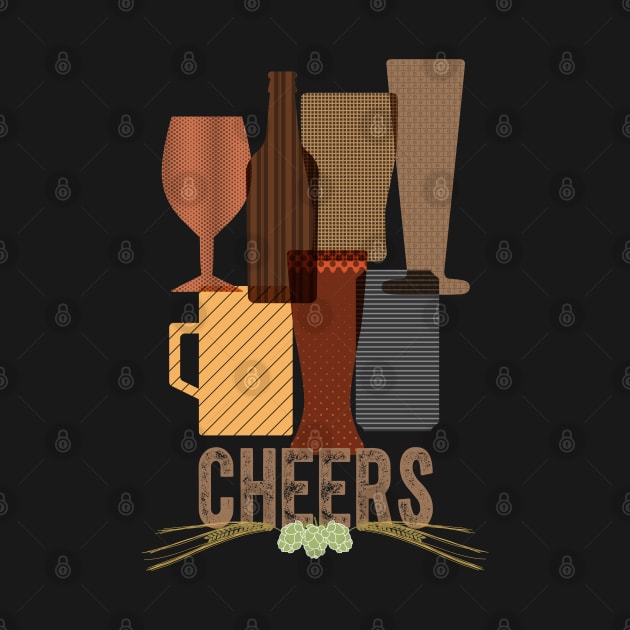 Beer Glasses Cheers type by Lisa