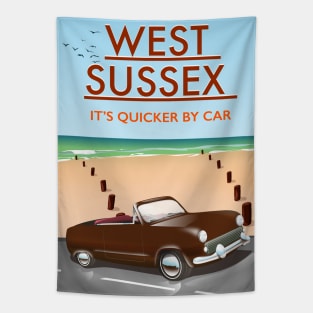 West Sussex "It's Quicker By Car" Tapestry