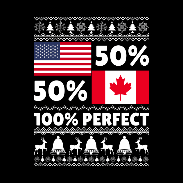 Canadian American Flags Xmas Ugly Sweater by salizhonpczxtee