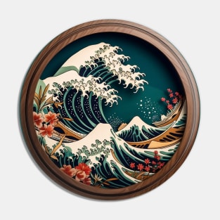 “Nami” - Japanese Framed Wave Pin