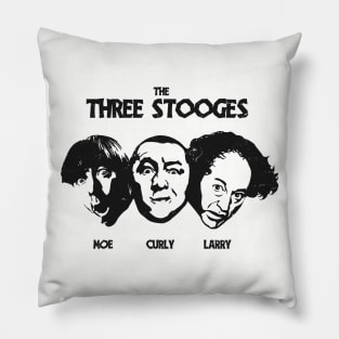 They are the amazing Three Stooges. Moe, Curly and Larry. Pillow