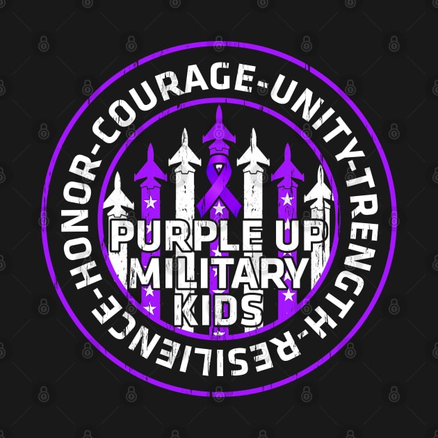 Purple Up for Military Kids Us Flag Cool Military Child Month by eyelashget