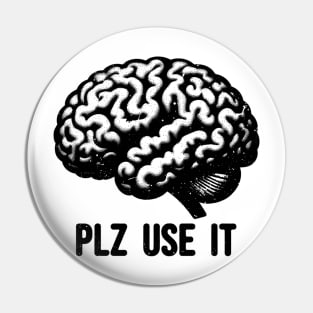 Funny Brain Pin