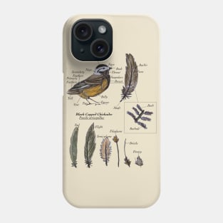 Complete Anatomy of A Black Capped Chickadee Phone Case