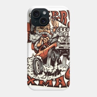 Hot Rod Santa Phone Case