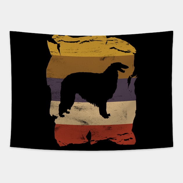 Borzoi Distressed Vintage Retro Silhouette Tapestry by DoggyStyles