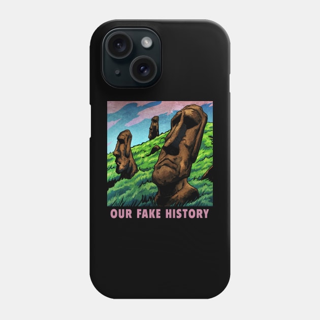 Easter Island Heads Phone Case by Our Fake History